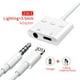 2 en 1 3,5 Mm Jack Adaptateur Audio Chargeur pour Iphone Écouteurs Écouteurs Connecteur Blanc Bluetooth version (Appel de Soutien) – image 2 sur 8