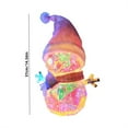 thumbnail image 2 of Colorful LED Lights Up Snowman, 14 Inch Lighted Christmas Table Decorations, LED Lighting Snowman Tabletop Figurine, Winter Xmas Decor for Home Indoor Kitchen Room Holiday Party, 2 of 8