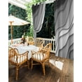 thumbnail image 5 of Outdoor Curtains for Patio, Black Grey Ombre Waterproof Blackout Outside Curtain for Porch/Pergola/Gazebo, Modern Geometric Abstract Aesthetic Cream Thermal Insulated Drapes, 2 Panels, 54 x 108 Inch, 5 of 8