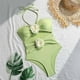 thumbnail image 4 of Traje de baño de una pieza para mujer, conjuntos de bikini para mujer, bikini de moda de color liso con cordón y tirantes de rosa calada, traje de baño para mujer, 4 of 8