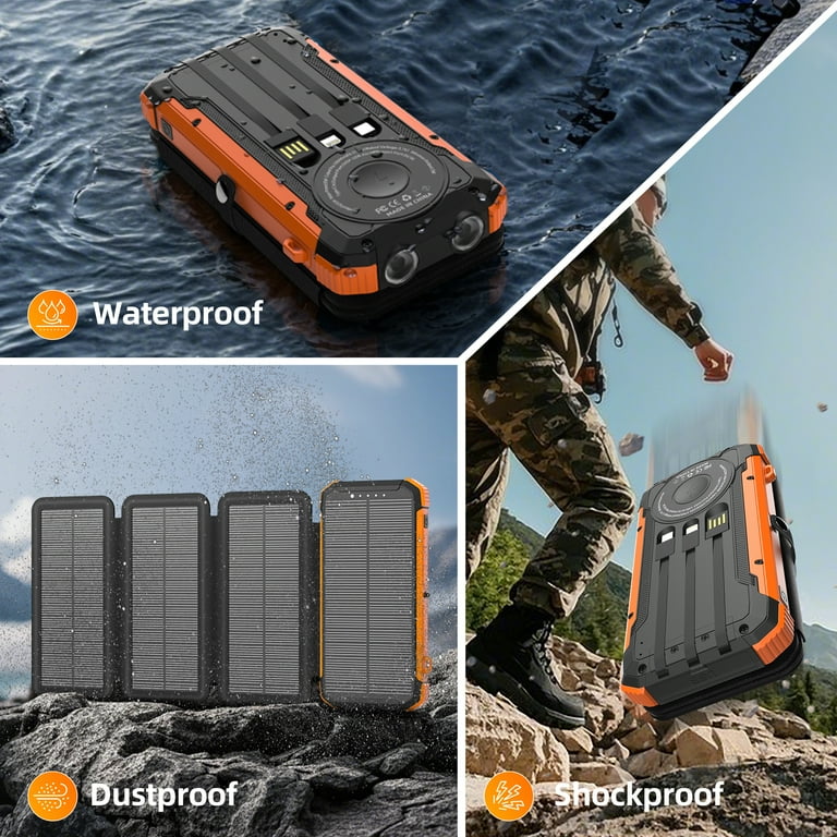 SOLPOWBEN 20000mAh Solar Power Bank 22.5W Fast Charging photo 2