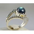 thumbnail image 4 of Navya Craft Labradorite Round 925 Sterling Silver Handmade Women Statement Ring Size 4.0, 4 of 4