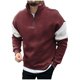 thumbnail image 2 of Ceisia Men's Casual Striped Half Button Round Neck Pullover with Pocket Daily Fashion Top Gift, 2 of 5