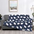 thumbnail image 2 of Yiaed Cute Sheep 1 Print Blanket Throw Blanket Soft Cozy Flannel Blanket for Home Bed Sofa Couch Chair-50"x40", 2 of 6