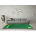 thumbnail image 3 of Ahgly Company Indoor Rectangle Abstract Green Modern Area Rugs, 8' x 10', 3 of 4