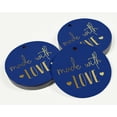 thumbnail image 3 of Inkdotpot 50 Pack Made With Love Text Favor Paper Tags Craft Real Gold Foil Hang Tags, 3 of 6