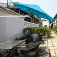thumbnail image 2 of Topbuy 8ft Wall Mounted Cantilever Umbrella Patio Adjustable Tilting Sunshade Umbrella Blue, 2 of 5