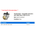 thumbnail image 2 of Throttle Body - Compatible with 2014 - 2021 GMC Sierra 1500 4.3L V6 2015 2016 2017 2018 2019 2020, 2 of 2
