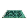 thumbnail image 2 of Ahgly Company Machine Washable Indoor Rectangle Persian Turquoise Blue Traditional Area Rugs, 3' x 5', 2 of 4