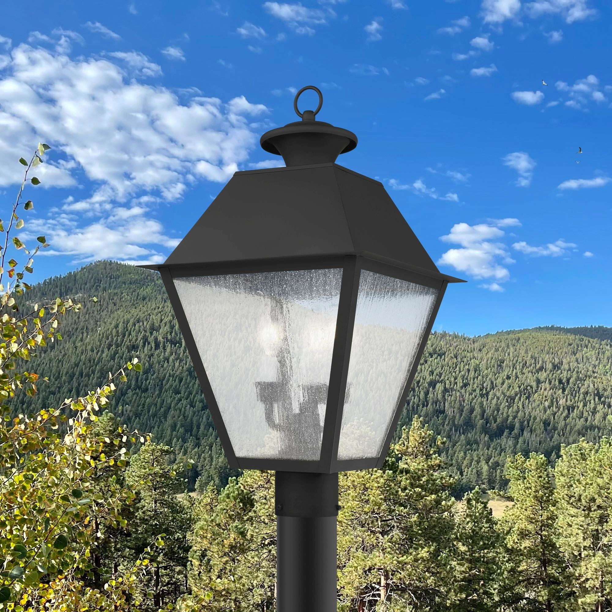 Livex Lighting Mansfield 3 Light Outdoor Post Lantern