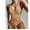 Khaki, variant on Fsqjgq Womens One Piece Swimsuits Full Coverage Push Up Padded Monokinis Training Swimwear Thong Bikinis Beachwear Bodysuit M