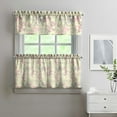 thumbnail image 2 of Farmhouse Bohemian Curtains 24" Short - 3 Panel Floral Vintage Set with Rustic Botanicals, Rod Pocket, 2 of 5