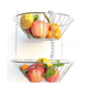 thumbnail image 5 of Herramientas de cocina Cesta de flores simple de tres capas Cesta colgante de alambre de hierro Cesta de frutas Estante de hierro para flores Cesta de alambre Cesta colgante de tres capas Cesta de, 5 of 5