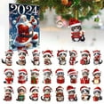 thumbnail image 6 of 2024 Festive 2D Festive Home Set with Santa Hat Ornaments for Holiday Tree and Housewarming Celebrations, 6 of 8