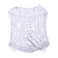 thumbnail image 3 of Grebrafan Corset Top Women Padded Push up Bridal Bustier White M, 3 of 5