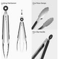 thumbnail image 6 of U-Taste Heavy Duty 7+9+12 inch Heat Resistant Stainless Steel Grill Tongs (3 Count), 6 of 10