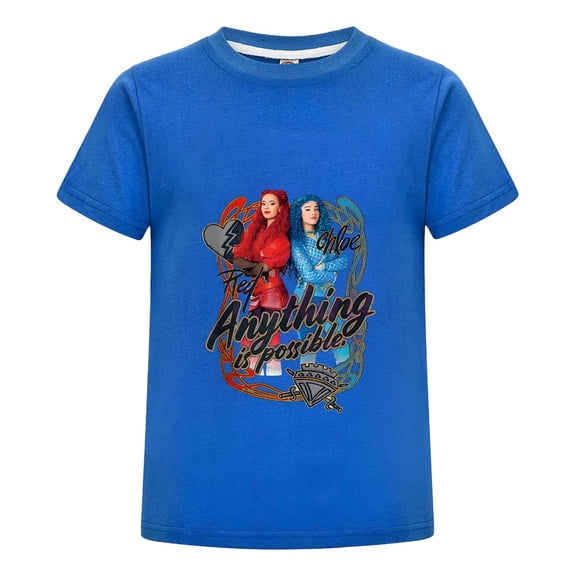 Descen dants 4 Shirt for Girls – Rise of Red Character Tee for Kids Summer Wear