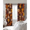 thumbnail image 4 of Maple LeafFall Blackout Curtains for Bedroom Living Room Darkening Curtains 90 Inch Autumn Rustic Botanical Leaves Black Out Window Curtain Privacy Insulated Window Treatment Grommet Drapes 52"x90"x2, 4 of 9
