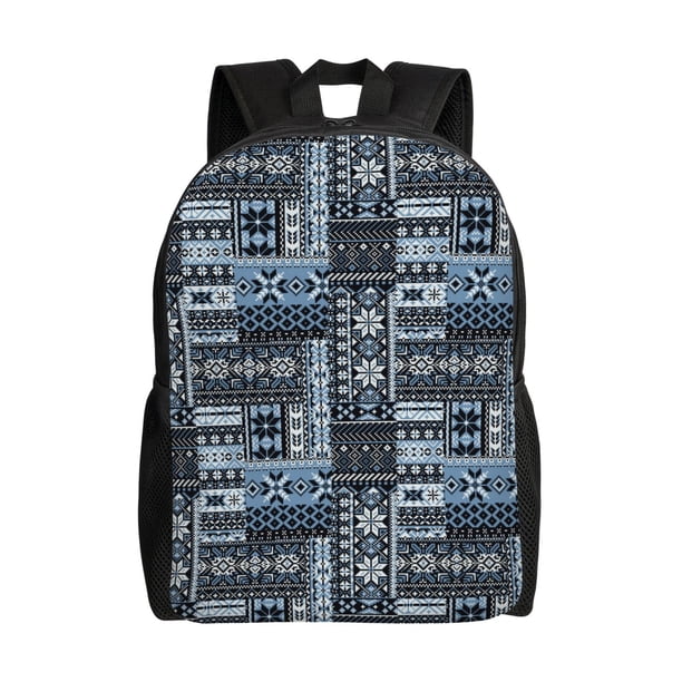 Easygdp Snowflake Vintage Pattern Mochila Versátil y Elegante: Comodidad, Almacenaje y Durabilidad para la Universidad, Trabajo, Viajes y Uso Diario