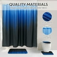 thumbnail image 4 of Dznils Black and Blue Ombre Shower Curtain Set with Rug, 16pc Modern Bathroom Decor Set, 72" x 72", 4 of 11