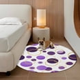 thumbnail image 2 of Purple Polka Dots Round Area Rug 3.3Ft Washable Circle Rugs for Dining Room Table, Modern Abstract Art Non-Slip Carpet Floor Mats Indoor Outdoor Carpet Runner Aesthetic Home Decor, 2 of 8