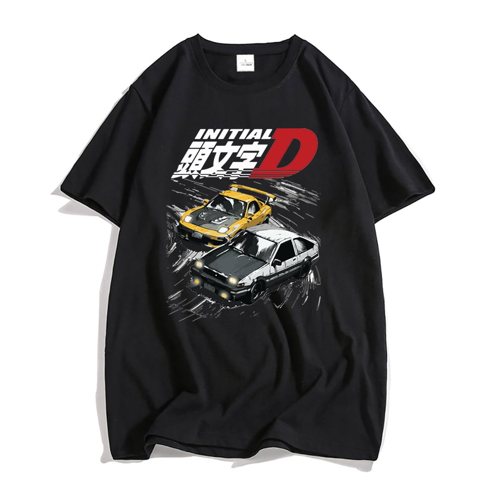 AE86 Japan Anime Initial D T-shirt Men Summer Cool Short Sleeves Tshirt ...