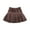 Girl Skirt-Coffee, variant on KkSLirnhs 3 Years Girls' Summer School Pleated Skirt with Stylish Design and Breathable Material Lightweight School Uniform Pleated Ruffle Scooter Skirt Brown