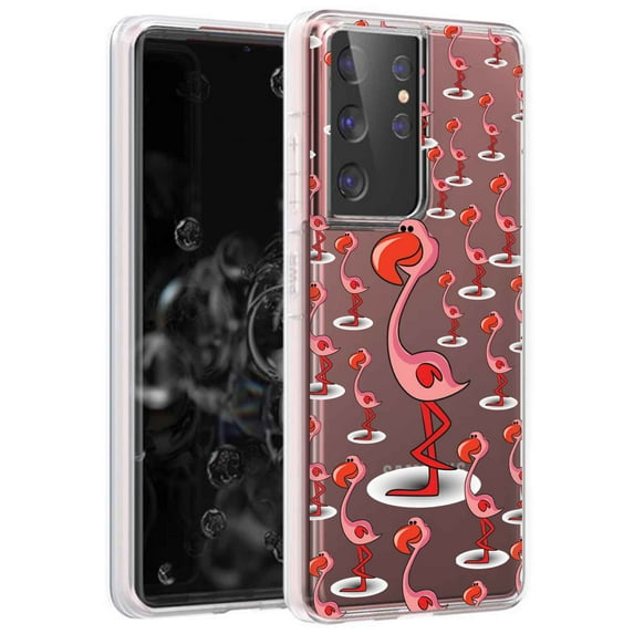 TalkingCase Slim Phone Case for Samsung Galaxy S21 Ultra 5G, S30 Ultra, (Not S21,S21+), Flamingo 1 Print, Lightweight,Flexible,Soft, USA