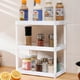 thumbnail image 3 of Billuyoard Organizar la cocina, práctico y elegante, estante debajo del fregadero, gabinete de almacenamiento para fregadero, trucos de cocina Almacenamiento y organización del hogar Blanco 3 capas, 3 of 6