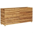 thumbnail image 3 of vidaXL Raised Bed 59.1"x15.7"x28.3" Recycled Teak Wood and Steel, 3 of 3