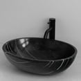 thumbnail image 3 of MIDUSO Black Natural Stone Vessel Sink – Fine Vein Oval Bathroom Sink Bowl – Handcrafted Marble Sink – Sleek Stone Vessel Sinks for Bathrooms – Subtle Veining for a Sophisticated Look - Fine Veins, 3 of 4