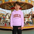 thumbnail image 2 of Autumn Winter Girls' 2-Piece Hoodie Pullover & Sweatpants Set – Long Sleeve Casual Outfit with Letter Print, Hooded Toddler Fall Winter Wear, 2 of 6
