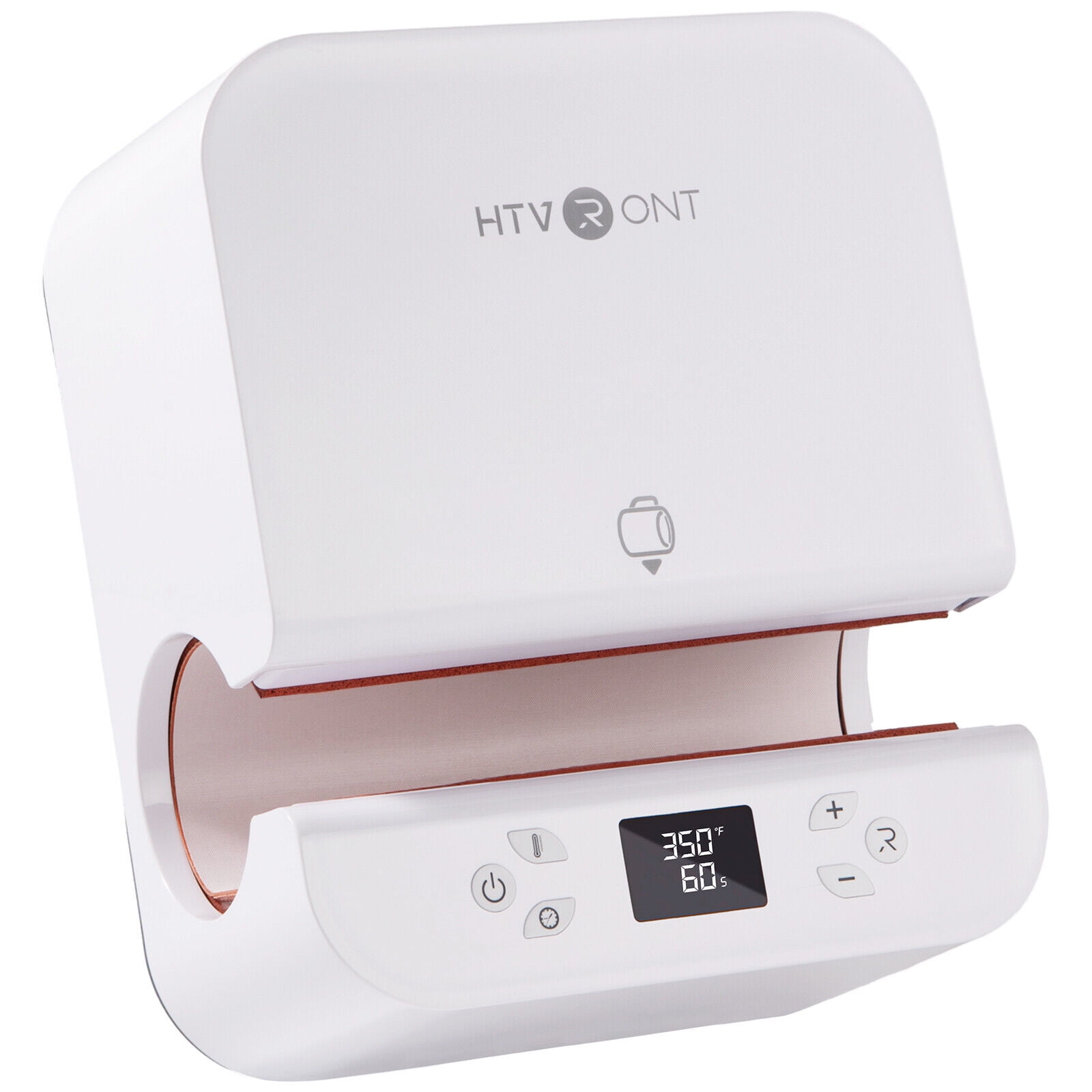 HTVRONT White Automatic Heat Press Tumbler Machine & 15"X15" Automatic Heat Press Machine for HTV Vinyl Bundle