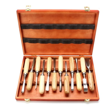 12 Pcs Wood Carving Hand Chisel Tool Set Woodworking Professional Gouges