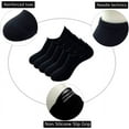thumbnail image 4 of Men's No Show Socks Cotton Low Cut Invisible Ankle Socks Casual Flat Boat Liner Socks 5 Pairs, 4 of 5