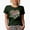 Military Green, variant on Retro Shake Your Shamrocks Groovy Wavy Text, St. Patrick's Day Gift, Black T-Shirt, Small