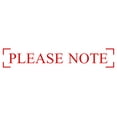 thumbnail image 1 of Printtoo Please Note Self Inking Rubber Stamp Pre-Inked Office Stamp- Home Office Business Stationery, Red- 42 x 9 mm, 1 of 7