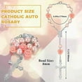 thumbnail image 5 of Rose & Pearl Catholic Rosary Bracelet With Cross: Baptism Jewelry, 5 of 5