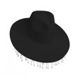 thumbnail image 1 of Sombrero de vaquero Yinane Fedora Jazz Unisex Blanco, 1 of 5