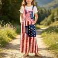 thumbnail image 4 of CAIXIA 4th of July Outfit Kids American Flag Bibs Overalls Fourth Patriotic Outfits Boys Girls Accessories Romper Jumpsuit, 4 of 6