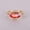 Rose Plated, variant on Oval Padparadscha Sapphire And Diamond Engagement Ring, Diamond Stackable Ring, 925 Starling Silver Statement Ring, Minimalist Proposal Ring, Wedding And Anniversary Gift For Her,
