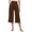 Brown, variant on BLCHUNen Womens Yoga Capri Pants High Waist Elastic Waist straight leg Loose Casual Cropped running Pants with Pockets