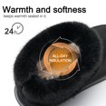 thumbnail image 5 of Ecetana Women's Fuzzy Plush House Slippers Warm Memory Foam Indoor Outdoor Non-Slip Booties, 5 of 8
