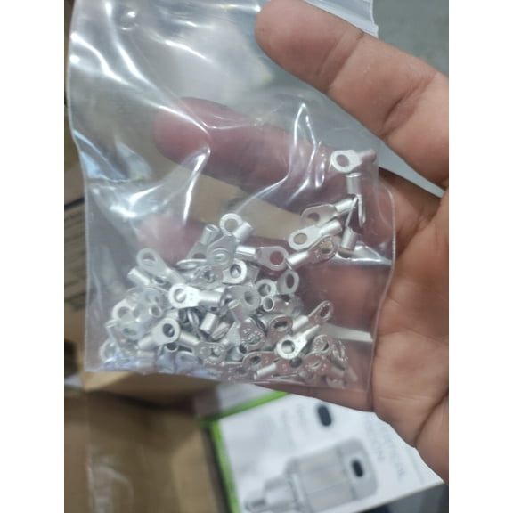 Morris Products 11038 Non-Insulated Ring Terminals, 16-14 Wire Gauge, #8 Stud Size, Tin-Plated Copper, [100 pcs]