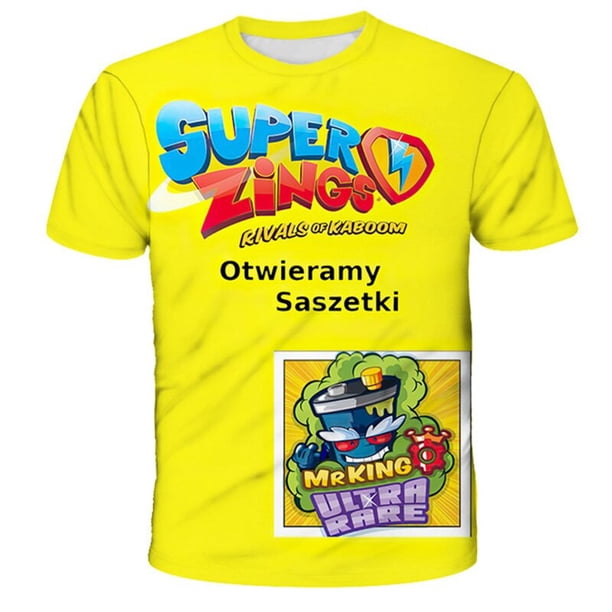 1-14 años Super Zings niños camisetas de manga corta ropa niños niñas dibujos animados Casual camisetas ropa Unisex Linda moda Tee9T Gao Jinjia LED