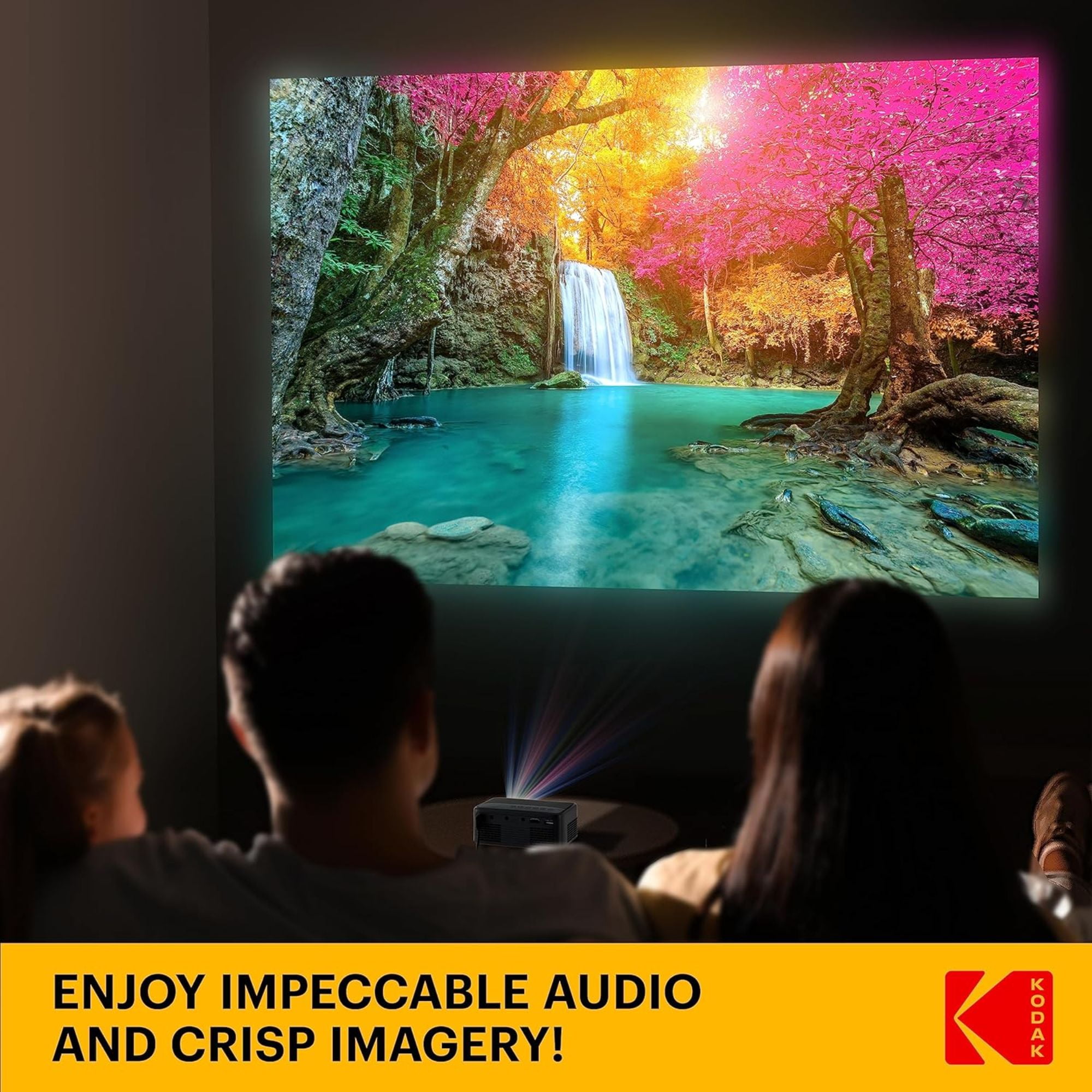 KODAK FLIK X1 Pico Projector with Remote and 2W Speakers