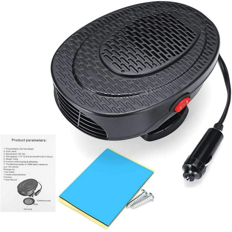 Datanly Portable Car Heater 12V Car Heater That Plugs into Cigarette  Lighter, Defroster for Car Windshield, 150W 2 in 1 Heating and Cooling Fast