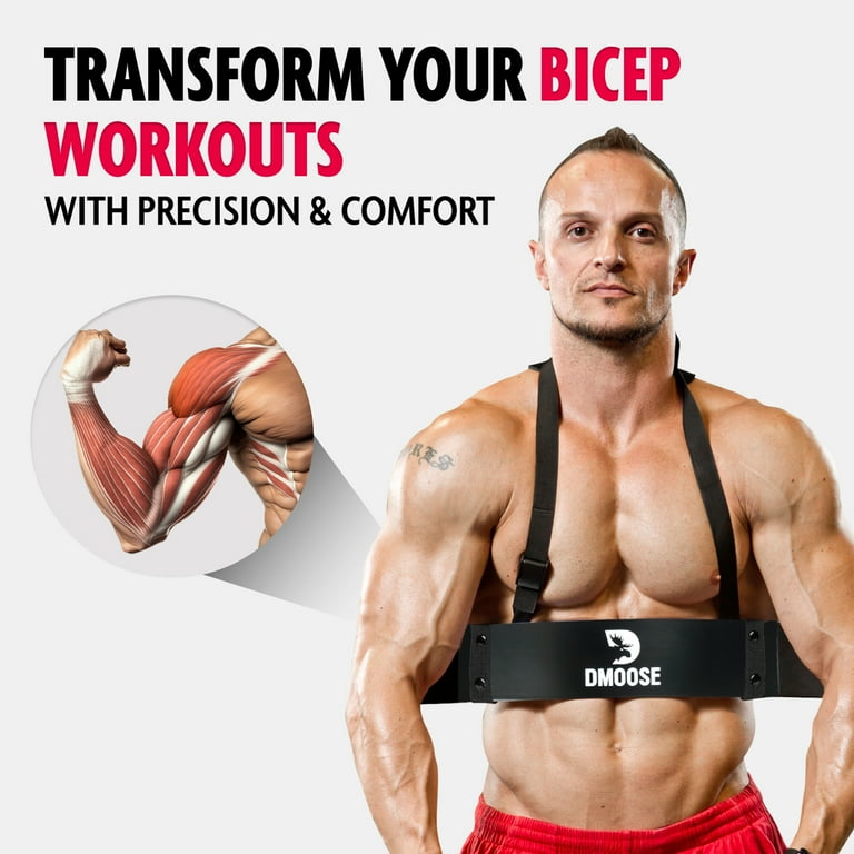 DMoose Fitness Arm Curl Blaster for Bicep Body Building and Muscle Strength Gains Black