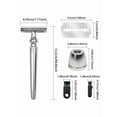 thumbnail image 2 of Waysh Trousse de Rasoir Classique, Argent, Ensemble-Cadeau pour Hommes, 2 of 7