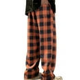 thumbnail image 5 of hotojiny Plaid Pajama Pants Men Fashion Wide Leg Lounge Sleep Pants Soft Drawstring Trousers with Pockets Streetwear S-3XL, 5 of 5